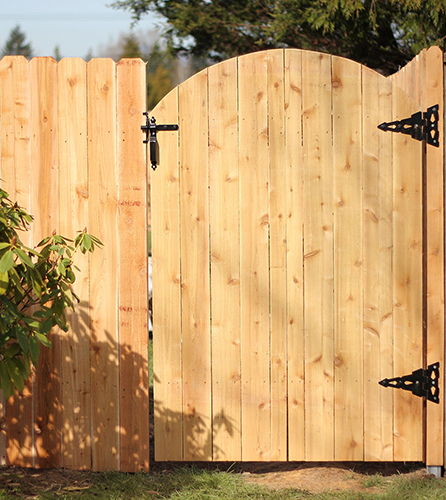 iron fence black commercial wood fence